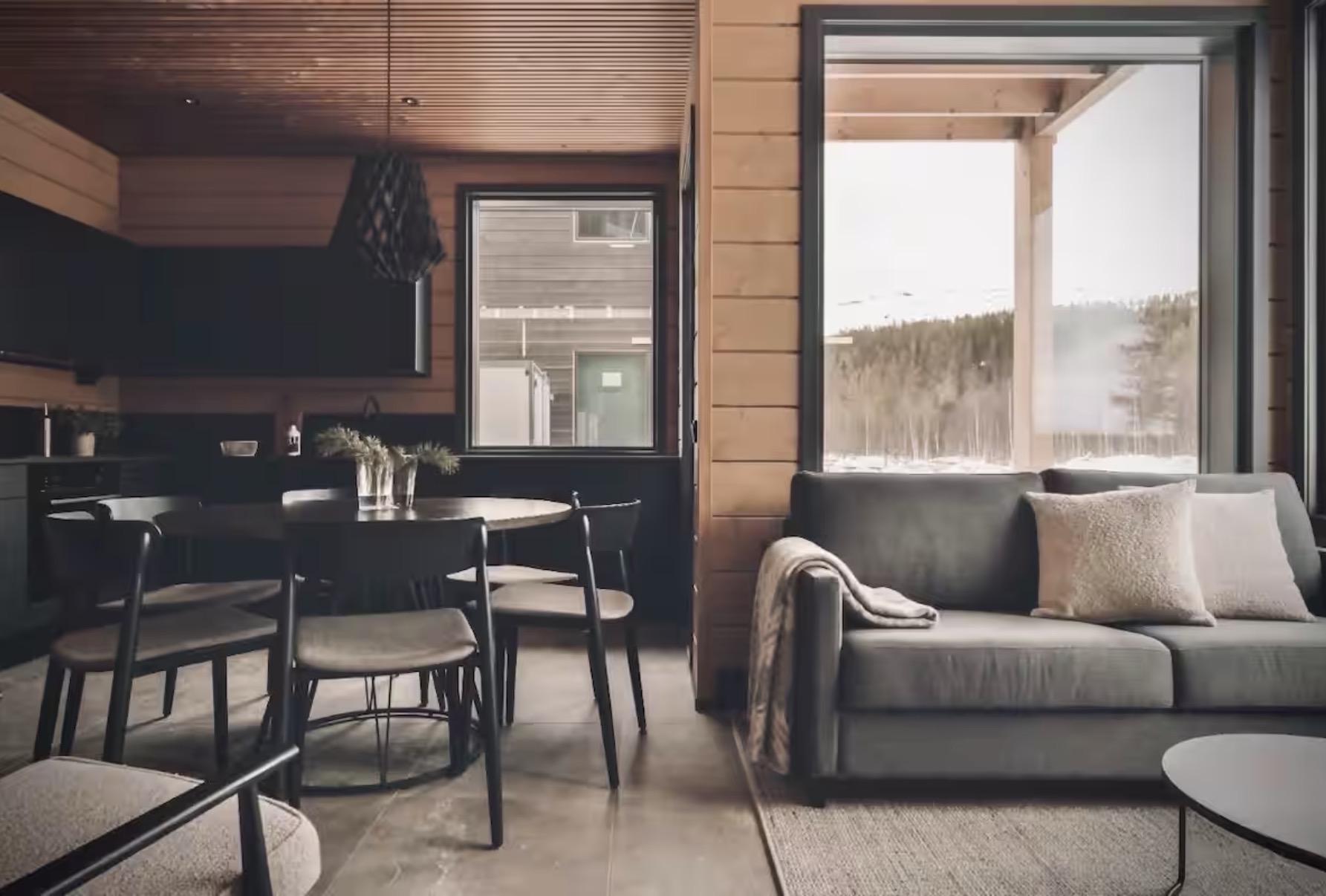 Kitchen and living area